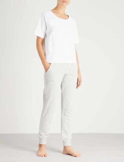 Calvin Klein Modern Cotton Cotton-jersey Jogging Bottoms -Reis Clothing Shop 109 3003262 QS5716E 020GREYHEATHER ALT01