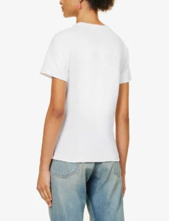 Comme Des Garçons Play Heart-logo Cotton-jersey T-shirt -Reis Clothing Shop 143 2000022 P1T099 WHITE ALT03