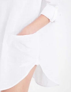 Seafolly Boyfriend Cotton Beach Shirt -Reis Clothing Shop 186 3000714 52815TO WHITE ALT05