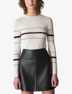 Whistles A-line Leather Mini Skirt -Reis Clothing Shop 501 10019 027385 BLACK ALT01