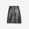 Whistles A-line Leather Mini Skirt