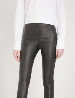 Joseph Panelled Stretch-leather Trousers -Reis Clothing Shop 793 10038 JF0001800010 BLACK ALT04