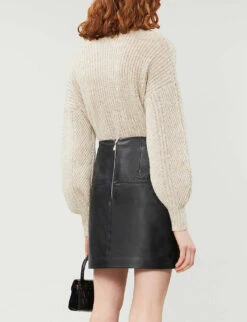 Ted Baker Valiat Leather Skirt -Reis Clothing Shop 870 10003 241424 BLACK ALT02