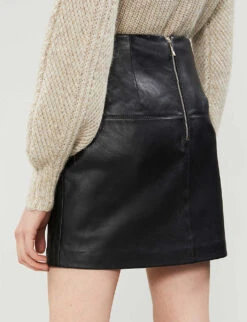 Ted Baker Valiat Leather Skirt -Reis Clothing Shop 870 10003 241424 BLACK ALT03