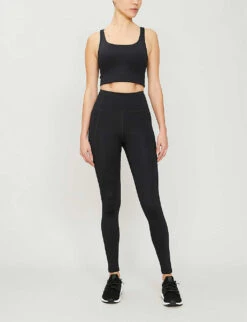 Girlfriend Collective Compressive High-rise Stretch-jersey Leggings -Reis Clothing Shop R00037901 BLACK ALT01