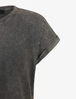 AllSaints Anna Acid Wash Cotton T-shirt -Reis Clothing Shop R00067715 ACIDWASHEDBL ALT03