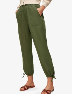Whistles Cargo Washed Cotton Trousers -Reis Clothing Shop R03648575 KHAKIOLIVE ALT03