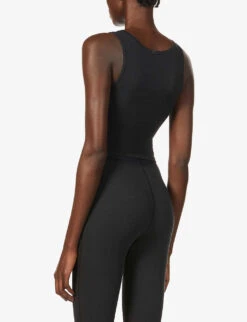 Ribbed Stretch-cotton Tank Top -Reis Clothing Shop R03665240 SOOT ALT02