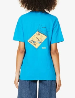 Fergus For Oxfam X Bay Garnett Vintage Cotton-jersey T-shirt -Reis Clothing Shop R03670943 BLUE ALT02