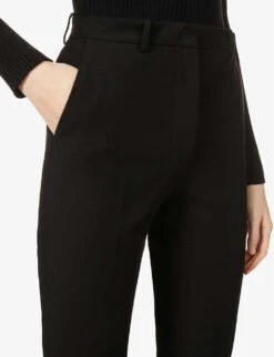 Joseph Coleman Tapered Mid-rise Cotton-blend Trousers -Reis Clothing Shop R03712973 BLACK ALT04