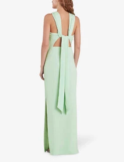 Whistles Tie Back Stretch-crepe Maxi Dress -Reis Clothing Shop R03742969 ALT02