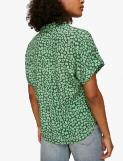 Whistles Giraffe Graphic-print Woven Shirt -Reis Clothing Shop R03756368 MULTICOLOURED ALT02