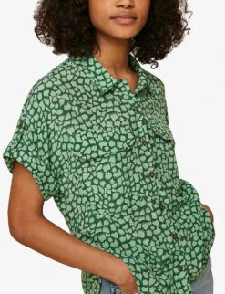 Whistles Giraffe Graphic-print Woven Shirt -Reis Clothing Shop R03756368 MULTICOLOURED ALT04