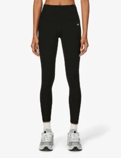 ANINE BING Blake High-rise Stretch-jersey Leggings 7 ANINE BING Blake High-rise Stretch-jersey Leggings -Reis Clothing Shop R03791783 BLACK ALT02