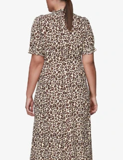 Whistles Ada Animal-print Midi Dress 6 Whistles Ada Animal-print Midi Dress -Reis Clothing Shop R03797923 MULTICOLOURED ALT02