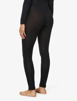 HANRO Pure Silk High-rise Silk-knit Leggings -Reis Clothing Shop R03848695 BLACK ALT03