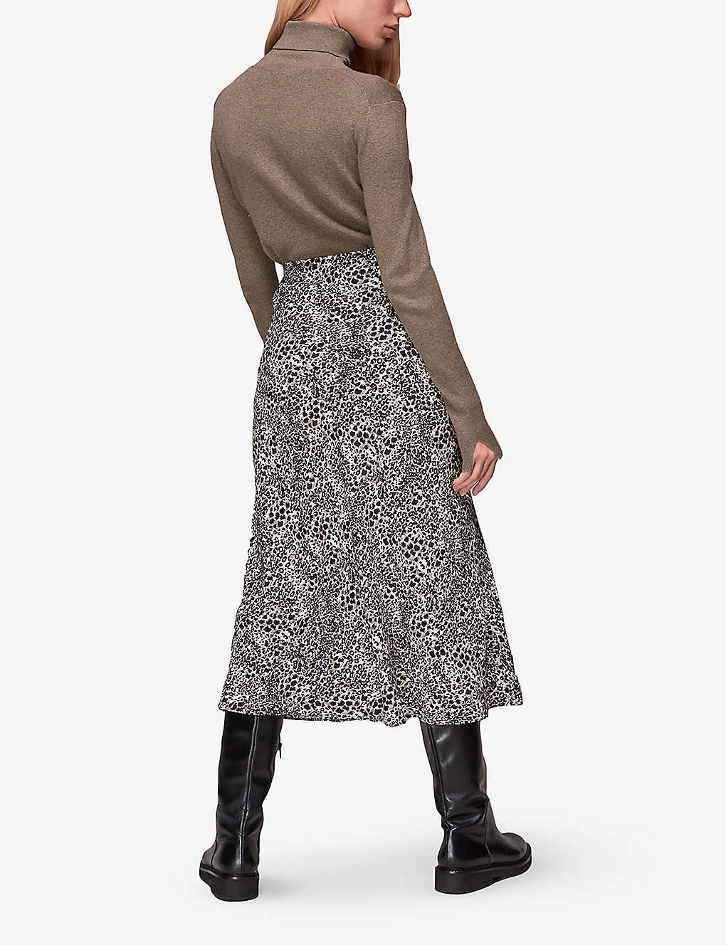 Whistles Animal-print Woven Midi Skirt 4 Whistles Animal-print Woven Midi Skirt - Image 4