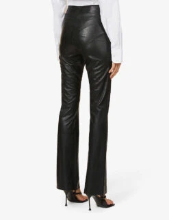 Commando Com Faux Leather Splt Pant -Reis Clothing Shop R03851555 BLACK ALT03