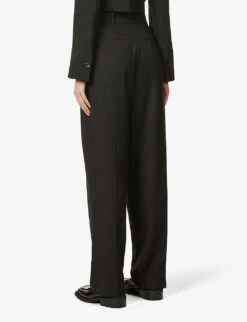 Gelso Pleated Tapered High-rise Woven Trousers -Reis Clothing Shop R03852586 BLACK ALT03