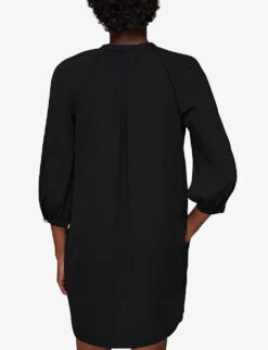 Whistles Cocoon Recycled-polyester Mini Dress -Reis Clothing Shop R03861167 BLACK ALT03