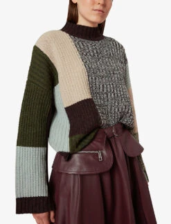 Whistles Belted High-waisted Leather Midi Skirt -Reis Clothing Shop R03881027 PURPLE ALT04