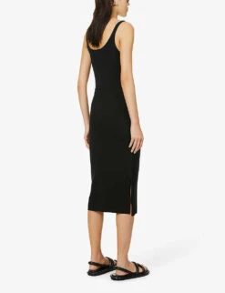 Joseph Fitted Silk-blend Midi Pencil Skirt -Reis Clothing Shop R03900693 BLACK ALT03