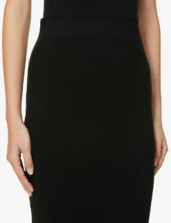 Joseph Fitted Silk-blend Midi Pencil Skirt -Reis Clothing Shop R03900693 BLACK ALT04