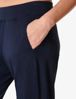 Sweaty Betty Gary Slim-fit Mid-rise Stretch-woven Yoga Trousers -Reis Clothing Shop R03903067 NAVYBLUE ALT04