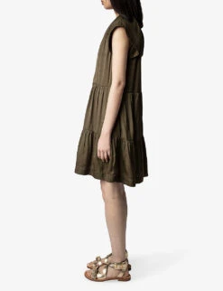 Zadig & Voltaire Rito Tiered Satin Mini Dress -Reis Clothing Shop R03909699 LAURIER ALT02