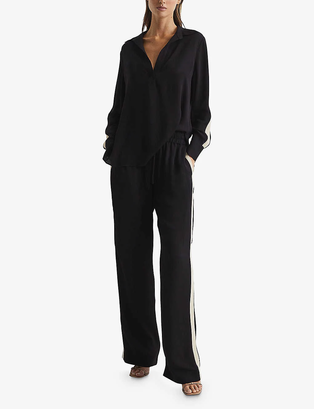 Reiss Millie Side-stripe Woven Shirt 2 Reiss Millie Side-stripe Woven Shirt - Image 2