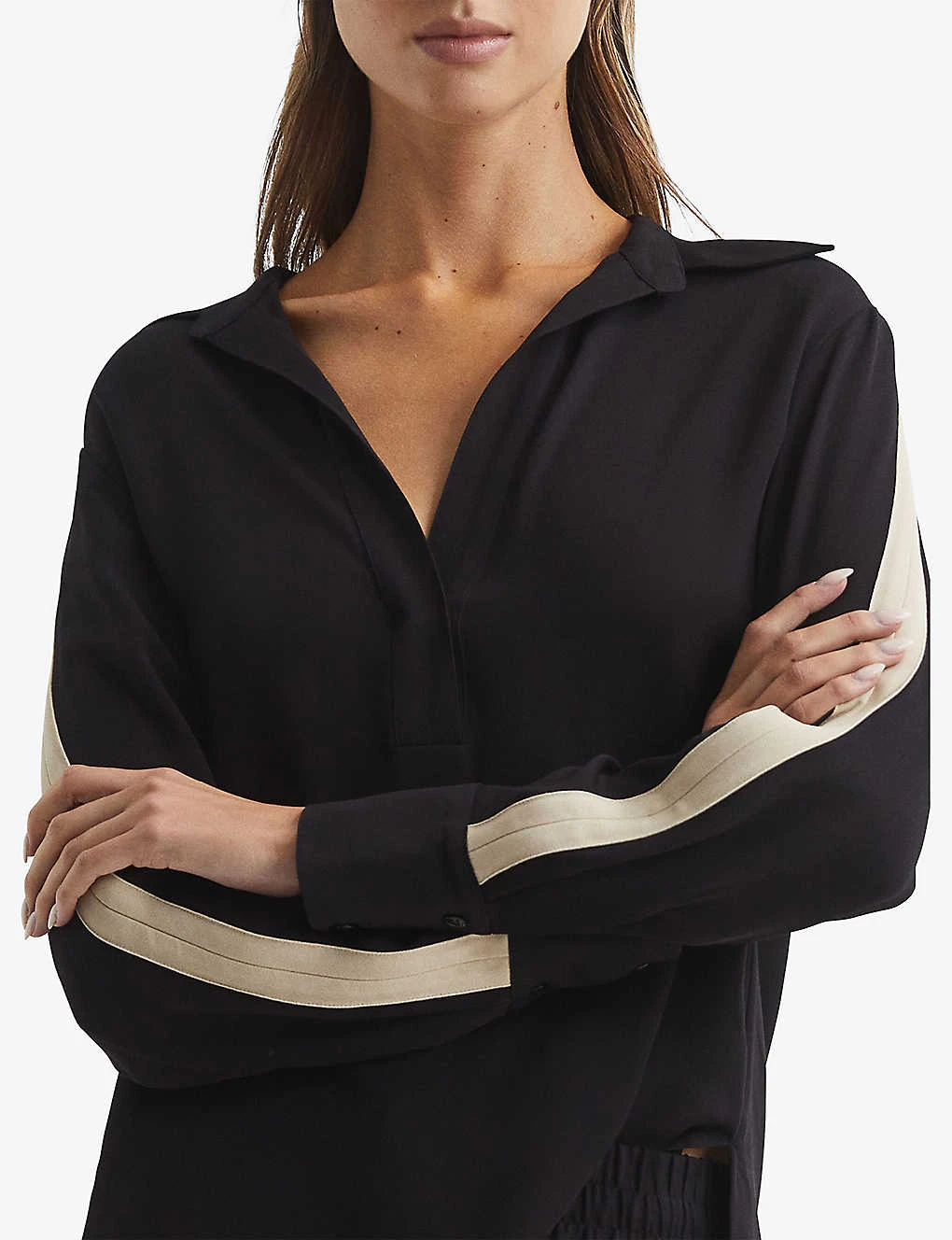 Reiss Millie Side-stripe Woven Shirt 5 Reiss Millie Side-stripe Woven Shirt - Image 5