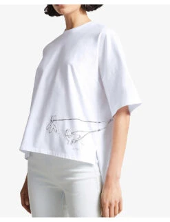 Ted Baker Gramiey Graphic-print Cotton-jersey T-shirt -Reis Clothing Shop R03947273 WHITE ALT02