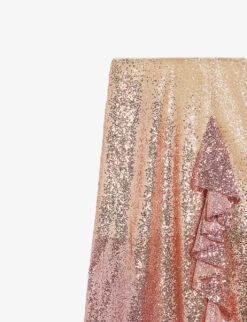 Ted Baker Velina Asymmetric-hem Sequin-embellished Midi Skirt