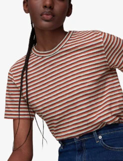 Whistles Emily Ultimate Striped Cotton T-shirt -Reis Clothing Shop R03953242 MULTICOLOURED ALT02
