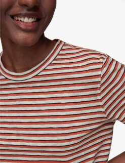 Whistles Emily Ultimate Striped Cotton T-shirt -Reis Clothing Shop R03953242 MULTICOLOURED ALT04