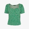 Whistles Daisy Check Floral-print Cotton T-shirt