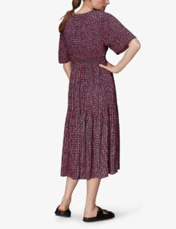 Whistles Bella Twist Polka Dot-print Woven Midi Dress 8 Whistles Bella Twist Polka Dot-print Woven Midi Dress -Reis Clothing Shop R03958295 MULTICOLOURED ALT03