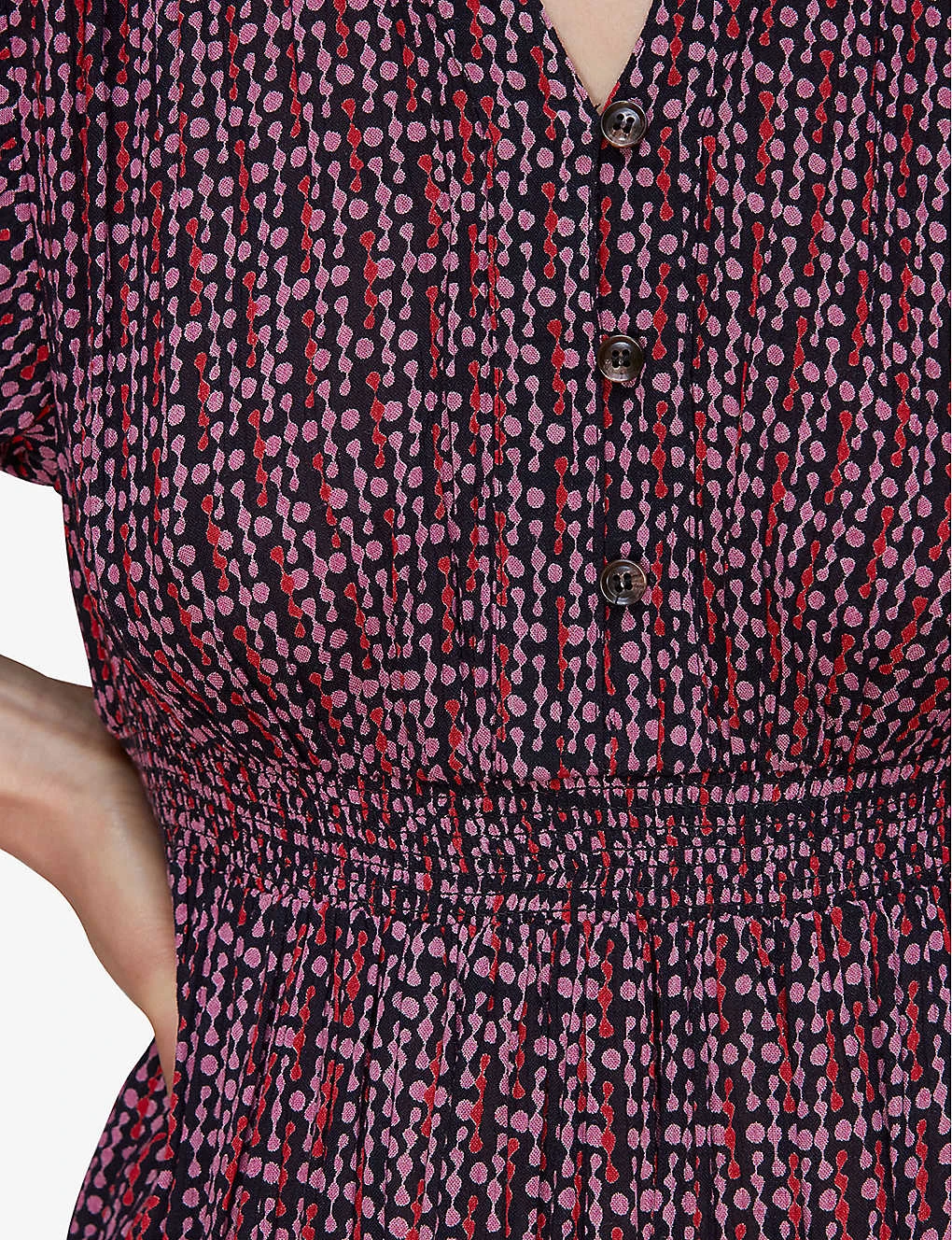 Whistles Bella Twist Polka Dot-print Woven Midi Dress 5 Whistles Bella Twist Polka Dot-print Woven Midi Dress - Image 5