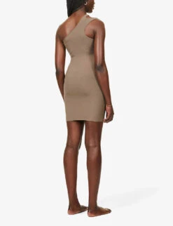 Soft Lounge One-shoulder Stretch-jersey Mini Dress -Reis Clothing Shop R03958691 OXIDE ALT03