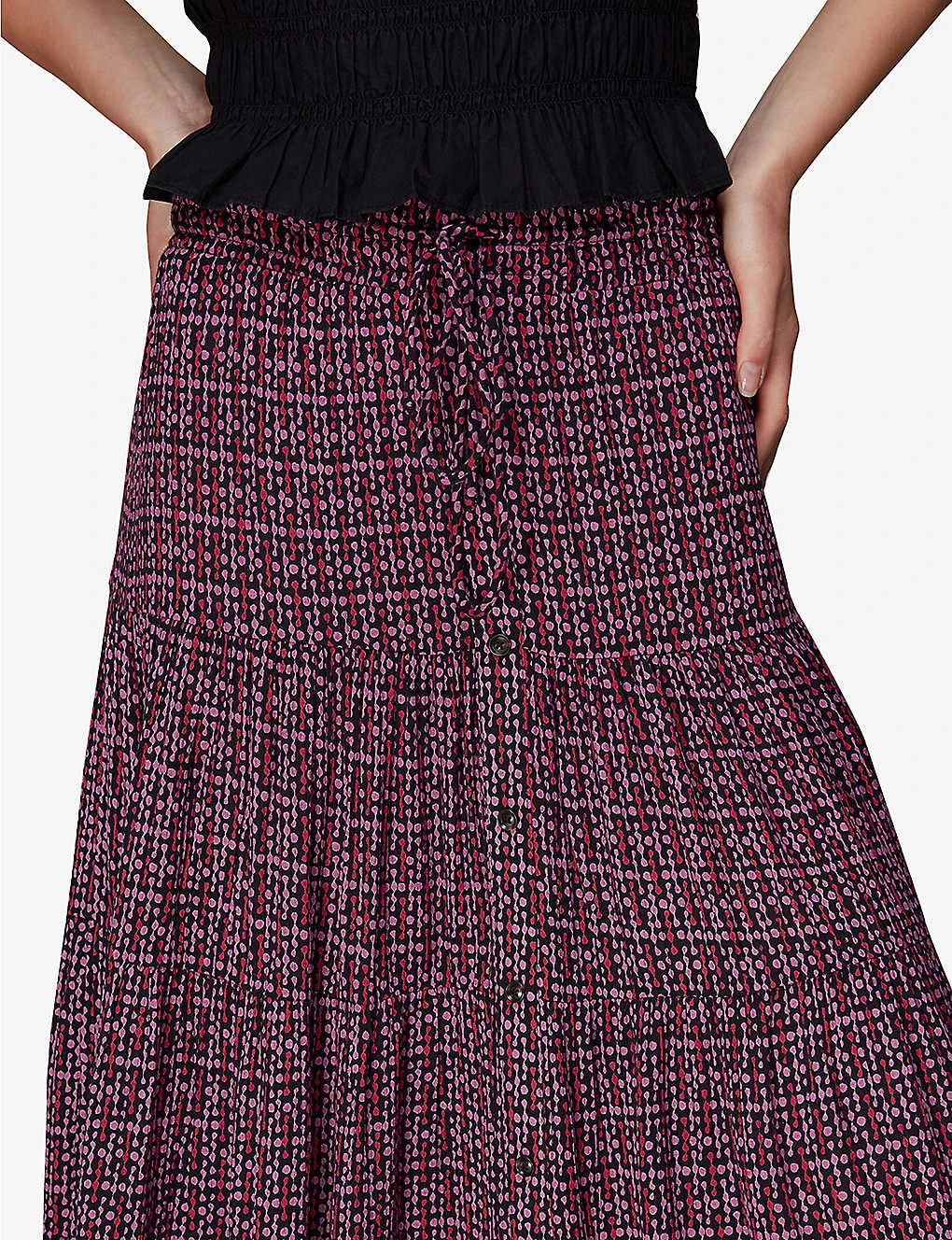 Whistles Twist Polka-dot Woven Midi Skirt 5 Whistles Twist Polka-dot Woven Midi Skirt - Image 5