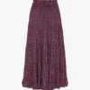 Whistles Twist Polka-dot Woven Midi Skirt