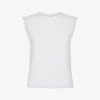 Whistles Sleeveless Relaxed-fit Cotton-jersey Top
