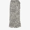 Whistles Dalmation-print Pleated Woven Midi Skirt
