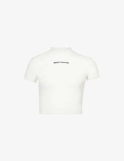 Baby Slim-fit Round-neck Cropped T-shirt