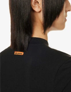 Logo-print Slim-fit Stretch-cotton T-shirt -Reis Clothing Shop R03974116 BLACKWHITE ALT04