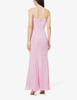 Loren Sweetheart-neck Mesh Maxi Dress -Reis Clothing Shop R03980387 PINK ALT03