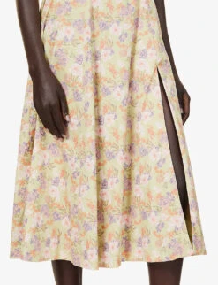 Carmen Sleeveless Cotton-blend Midi Dress -Reis Clothing Shop R03983265 PEONYPRINT ALT04