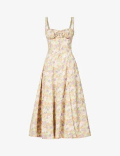 Carmen Sleeveless Cotton-blend Midi Dress