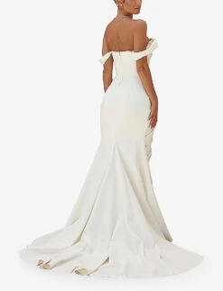 Delphine Sleeveless Satin Maxi Dress -Reis Clothing Shop R03998257 IVORY ALT03