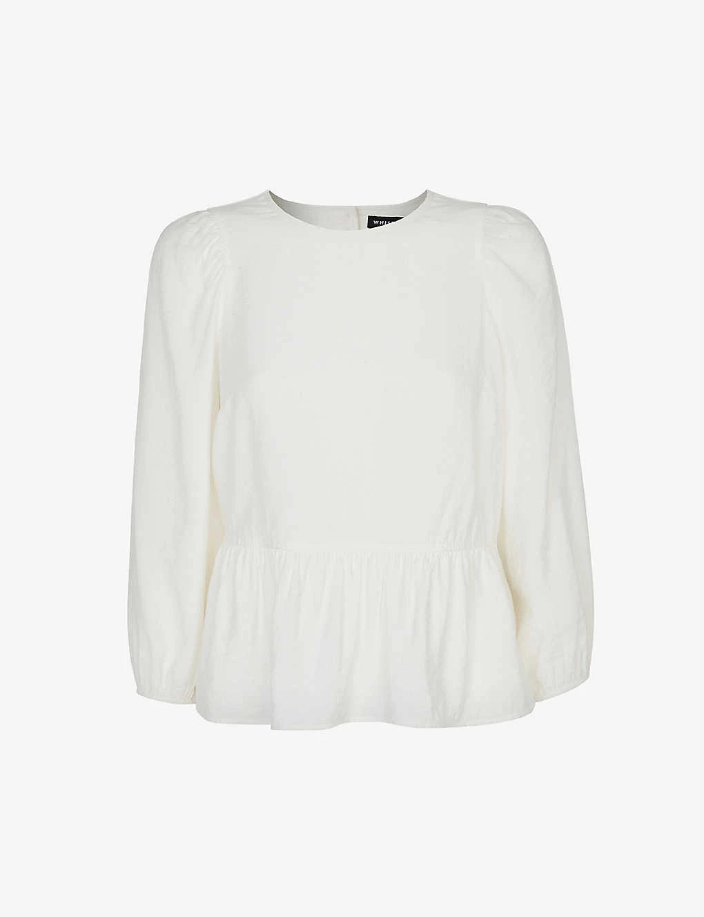 Whistles Cut-out Peplum-hem Crepe Top 1 Whistles Cut-out Peplum-hem Crepe Top